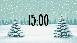 15 Minute Classroom Countdown Timer ❄️ Snowy Trees | Focus Timer for Students