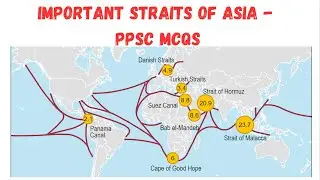 Important  Straits in Asia | General Knowledge MCQs | PPSC MCQS One-Paper, NTS | Study River