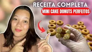 ✅RECEITA DE MINI CAKE DONUTS&bull;How to make small donuts 🍩