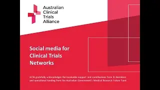 Social media for Clinical Trials Networks (CTNs)