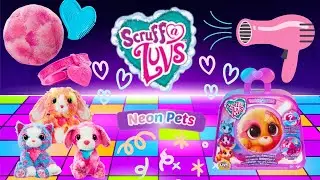 Little Live Pets Scruff-A-Luvs: Neon Pet Kit Assortment Unboxing & Playthrough