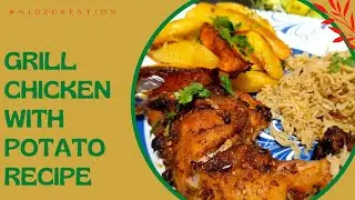 grill chicken with potato #grillchicken #bakedpotato #ketorecipes