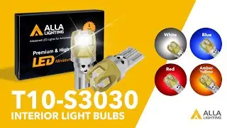 T10 168 194 LED Bulbs, 2825 W5W 175 White/Amber Yellow/Red/Blue Lights