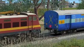 Wap-4 Shunting Icf Blue Coach | indian railways | train mods install | train videos shunting 