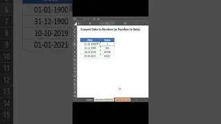 Date To Number #byebyebye  #excel #excelformula #advancedexceltutorial #windows #excelacademy #ms