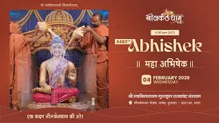 4483h Abhisheka, 04 February 2026 | Nilkanthdham | #swaminarayan #abhishek #poichamandir