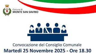 Consiglio Comunale del 25.11.2025 - Comune di Monte San Savino