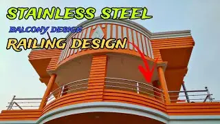 stainless steel balcony railing design 🔥 Jk fabrication 8 #steel #fabrication #railingdesign