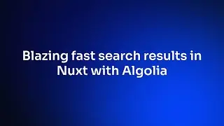 Невероятно быстрые результаты поиска в Nuxt с Algolia — Якуб Анджеевски, Vue Storefront