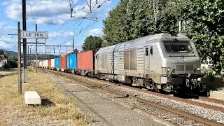 BB 75043 akiem Combirail sur le train Loire sur Rhône - Fos Graveleau