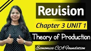 Revision Chapter 3 UNIT 1 Theory of Production - Business Economics CA Foundation Unicom Rudrastra