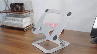 J22 Dissipation Adjustable Height Nano Steel Folding 17.3 Inch Laptop Stand Metal Base