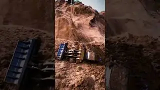 RC Truck Accident: RC Loader Truck get an landslide accident during work