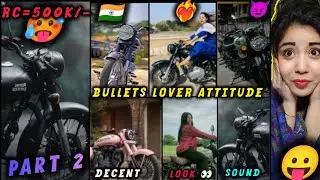 Indian Bullets Bike Attitude Edits 🇮🇳 🔥Girls Riding Bullet Bikes Reaction 🔥bullets lover