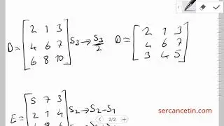 Elementer Satır İşlemleri (Ders 3)