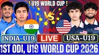 🔴 IND U19 vs USA U19, 1st ODI, Cricket Live Match Today, Live Cricket Scores, Commentary 2nd Innings