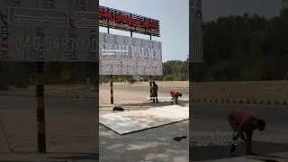 Creating Massive 3D Signboards in Chichawatni, Pakistan! #MubasherAdvertising #Signboard
