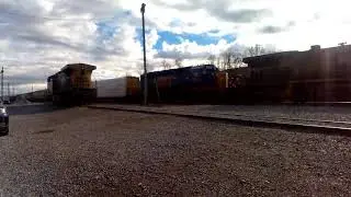 CSX 955 Leaving Kingsport Yard With an Ex-SCL SD40-2