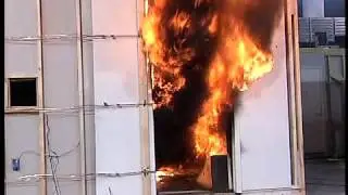 Rubbish bin fire: burn cell 2 (exterior)