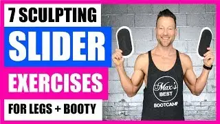 7 SLIDER EXERCISES FOR LEGS (Sculpt & Tone) 🍑🔥 | Lower Body Slider Exercises - LIVE!