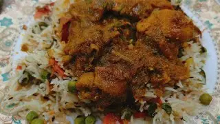 CHICKEN CURRY WITH VEG PULAV