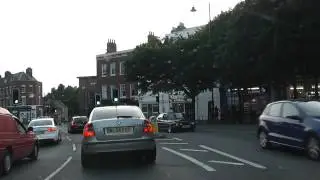 Driving On College Street, Deansway, Bridge Street & New Road, Worcester, Worcestershire, UK