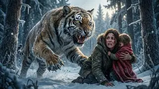 Tiger Attacks Mother and Child in Snowy Forest &ndash; Survival Story ||Real Survival Story&rdquo;