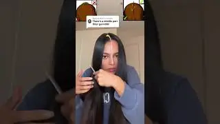 Using a middle part filter to get the perfect middle part  #hairhacks ￼