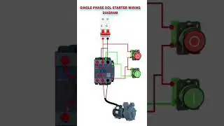 SINGLE PHASE DOL STARTER WIRING DIAGRAM#viral #bitcircuit06 #shorts #trending #singlephasemotor #DOL