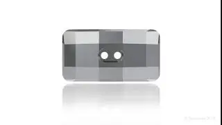 Swarovski 3093 Chessboard Crystal Button 3D Image