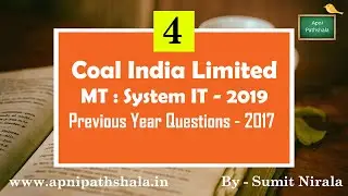MCQ Part 4 | Coal India Limited Management Trainee System IT 2019
