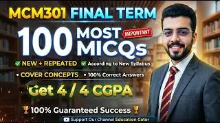 MCM301 Final Term Exam 2026 🔥 Important MCQs & Most Expected Questions | VU
