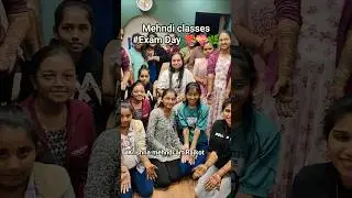 Mehndi classes 💝exam day ❤️#henna #mehndiclass #ourrajkot #utubeshorts #trending #mehndi #hennaart 💖