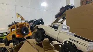 RC Car Extreme Cardboard Climbing Challenge | Off-Road RC Crawler Testing 