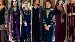 Stylish Velvet Dress Designs 2025-26| Elegant Partywear Velvet Dress| Simple Velvet Dress Designs 