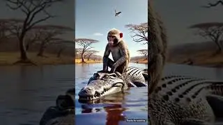 MONKEY AND CROCODILE || #shorts #monkeyand crocodile #kahani #phonkedit