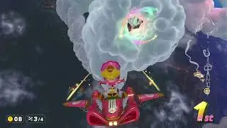 Mario Kart World: Peach races in Rainbow Road