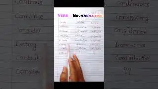 Change Verbs into POWERFUL Nouns and Adjectives Fast?
