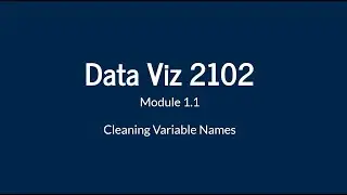 Cleaning Variable Names with the Janitor Package