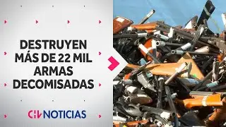 Destruyen más de 22 mil armas decomisadas en 2025: Serán usadas para construir salas psicosociales