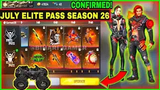 Free Fire July Elite pass season 26 || Full Review July elite pass 2020 ! Next Elite pass Free Fire