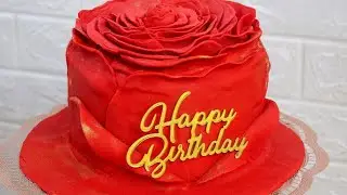 Giant rose cake with fondant | Full tutorial | step by step | #cake #rose