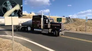 Kenworth W900 American Truck Simulator [ATS] Moza TSW Truck Wheel Steering Wheel | Gameplay