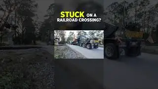 Stuck on a RailRoad crossing? Call the number on the #BlueSign #HeavyHaul #OverSizedLoad #Trucking