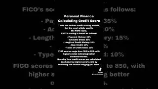 Calculating Credit Score