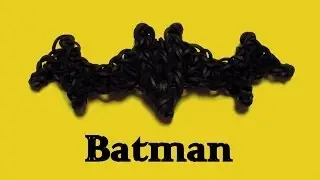 Batman Symbol/Bat Charm - How to Rainbow Loom Design -Logo/Symbol Series