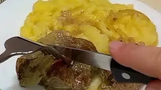 How to cook potatoes and a piece of steak, recipe number 656