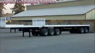 China supplier high quality interlink flatbed semi trailer.B-train semi trailer