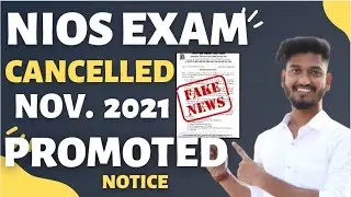 Nios November Exam Cancelled 2021 ? Fake Notification 😡
