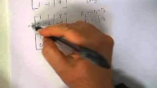 Solving a 2x2 system by matrix row operations